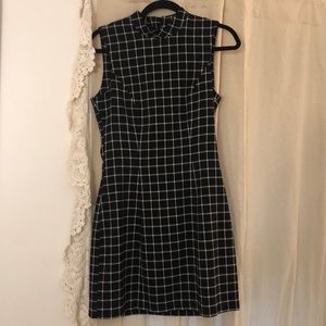 Black and white checkered dress